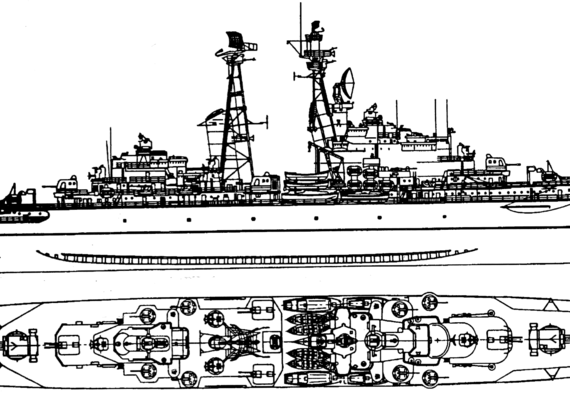 Корабль Hr.Ms. De Ruyter [Light Cruiser] - чертежи, габариты, рисунки